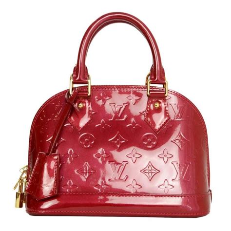 lv red and brown handbag|louis vuitton vernis leather strap.